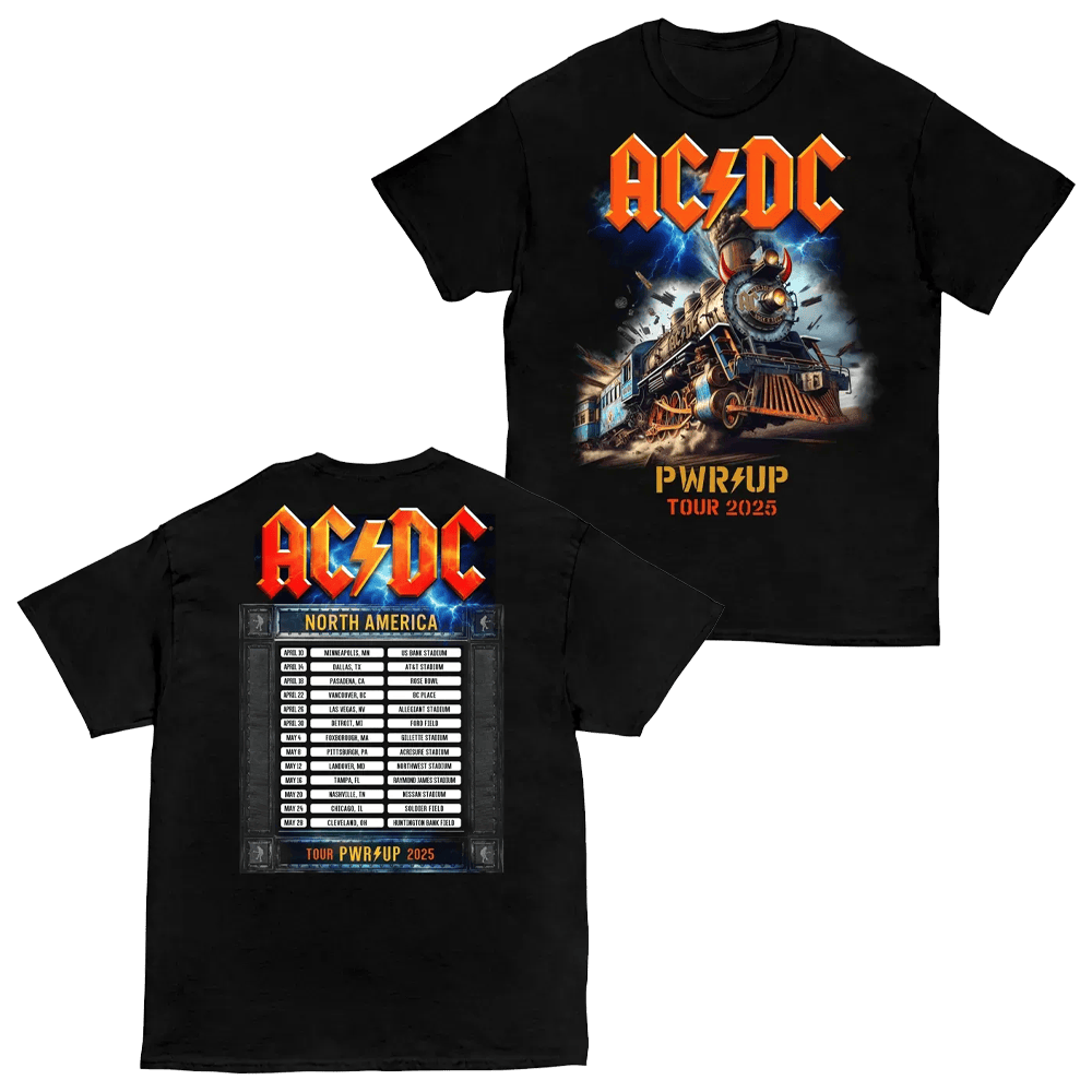 ACDC Merch Rock N Roll Train Pwr Up Tour T-Shirt Father's Day Gifts For Music Lovers-1 ACDC Merch Rock N Roll Train Pwr Up Tour T-Shirt Father's Day Gifts For Music Lovers-1