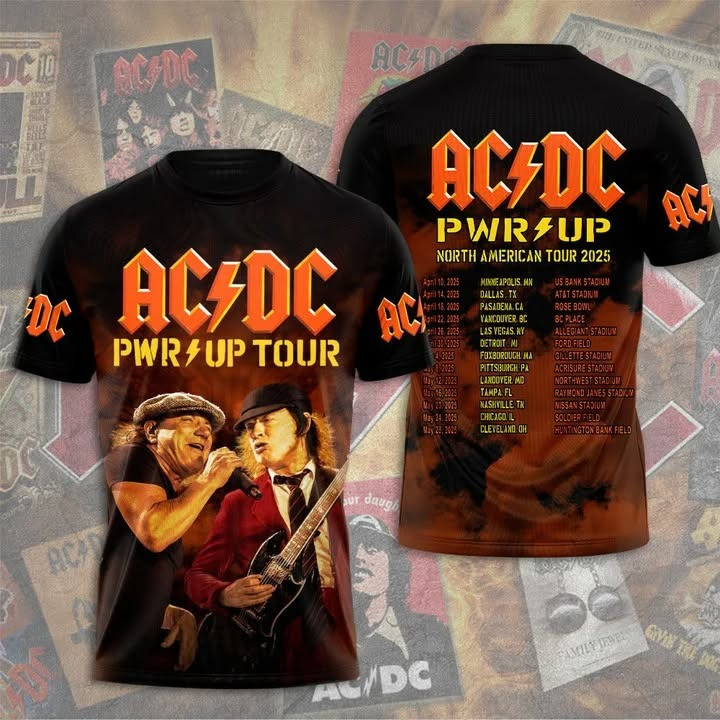 ACDC PWR UP North America Tour 2025 Shirt ACDC Merch Gifts For Music Fans-1