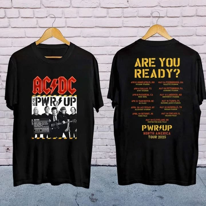 ACDC PWR UP North America Tour 2025 T-Shirt Are You Ready ACDC Merch For Fans-1