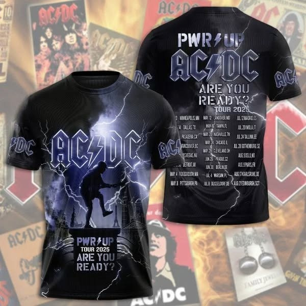 ACDC PWR UP Tour 2025 Shirt ACDC Merch Are You Ready T-Shirt Father's Day Gifts Music Lover-1