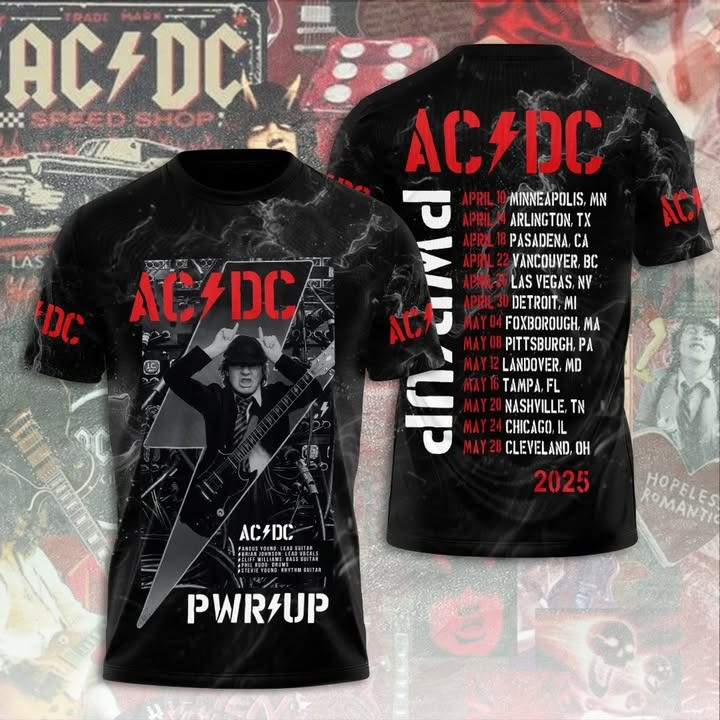 ACDC PWR UP Tour 2025 Shirt ACDC Merch Gifts For Someone Who Likes Music-1