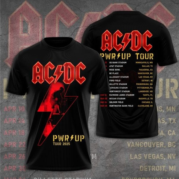 ACDC PWR UP Tour 2025 T-Shirt ACDC Merch Gifts For Someone Who Loves Music-1