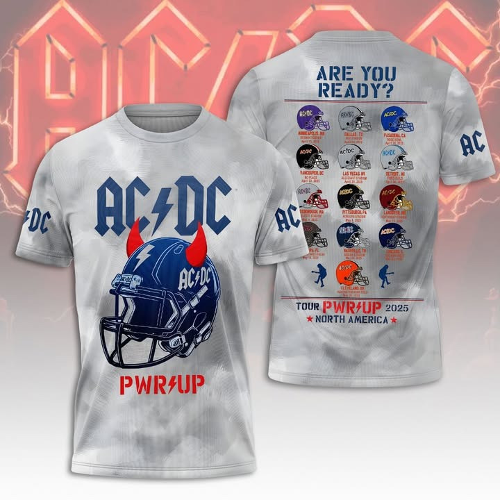 ACDC Tour PWR UP 2025 North America T-Shirt ACDC Merch Best Gifts For Music Lovers-1