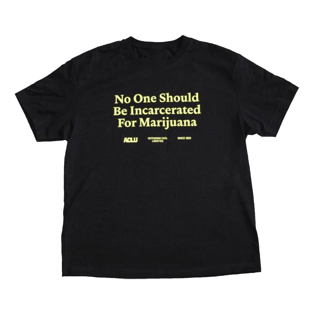 ACLU Merch No One Should Be Incarcerated For Marijuana T-Shirt Sentimental Father's Day Gifts-1
