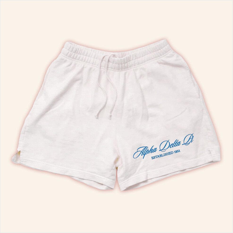ADPI Merch Alpha Delta Pi Bow Matching Shorts Birthday Gift Ideas For Wife Gifts For Friends-1