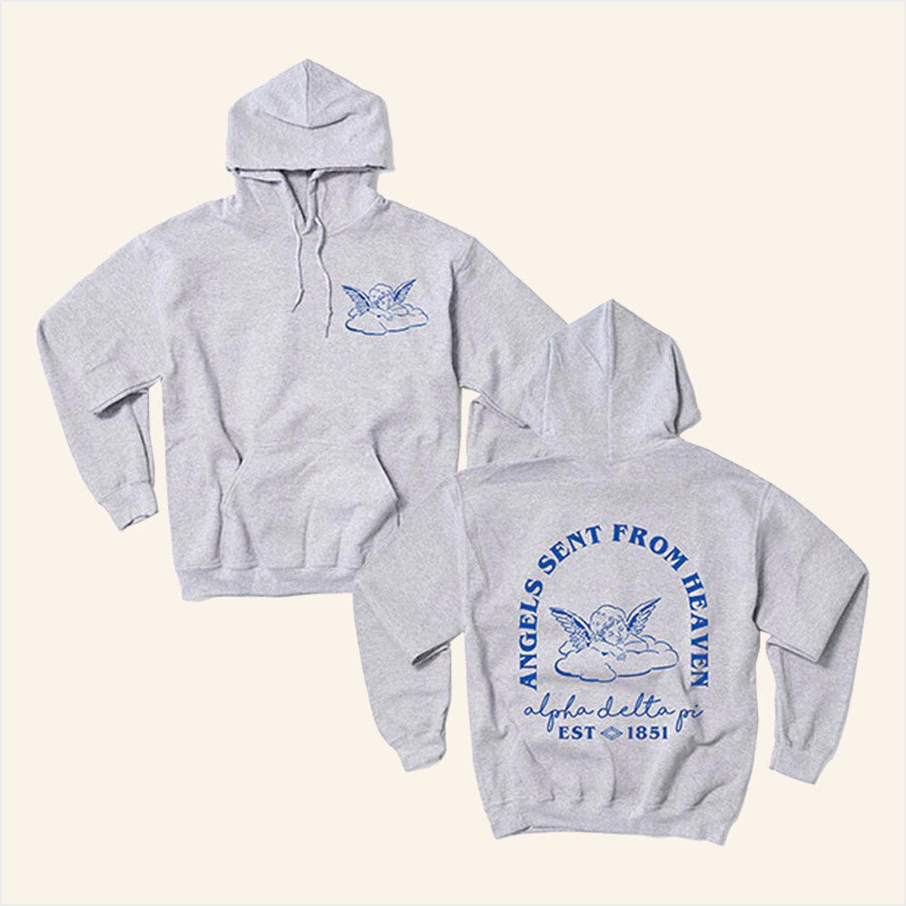 ADPI Merch Alpha Delta Pi Heaven Sent From Heaven Hoodie Gifts For Friends Gifts For Him-1