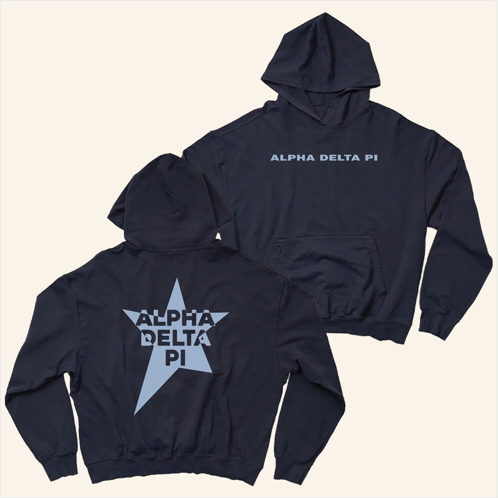 ADPI Merch Alpha Delta Pi Midnight Sky Star Matching Hoodie Gifts For Him Gifts For Best Friend-1
