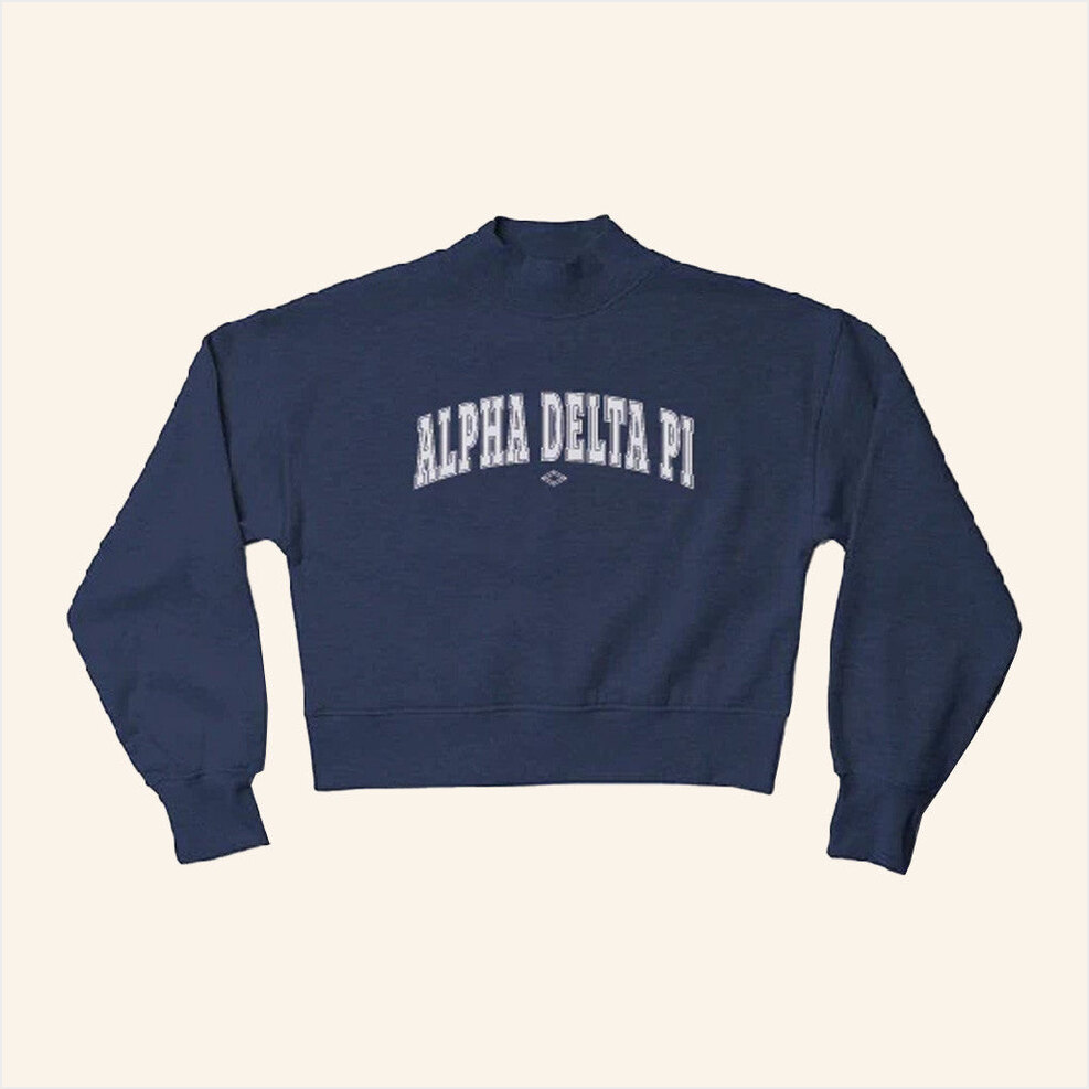 ADPI Merch Alpha Delta Pi Navy Sweatshirt Good Birthday Gifts For Her Gifts For Best Friend-1