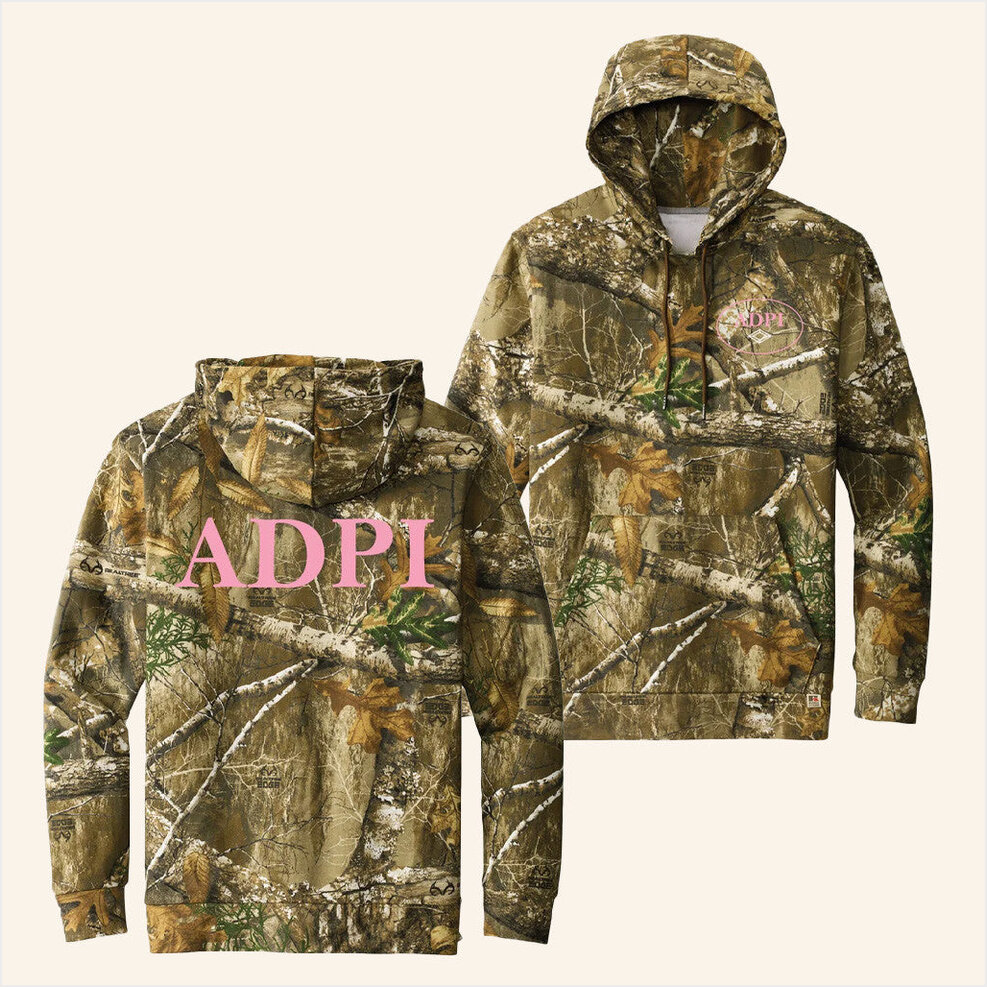 ADPI Merch Alpha Delta Pi Simple Camo Hoodie Birthday Birthday Gift For Husband Gifts For BFF-1