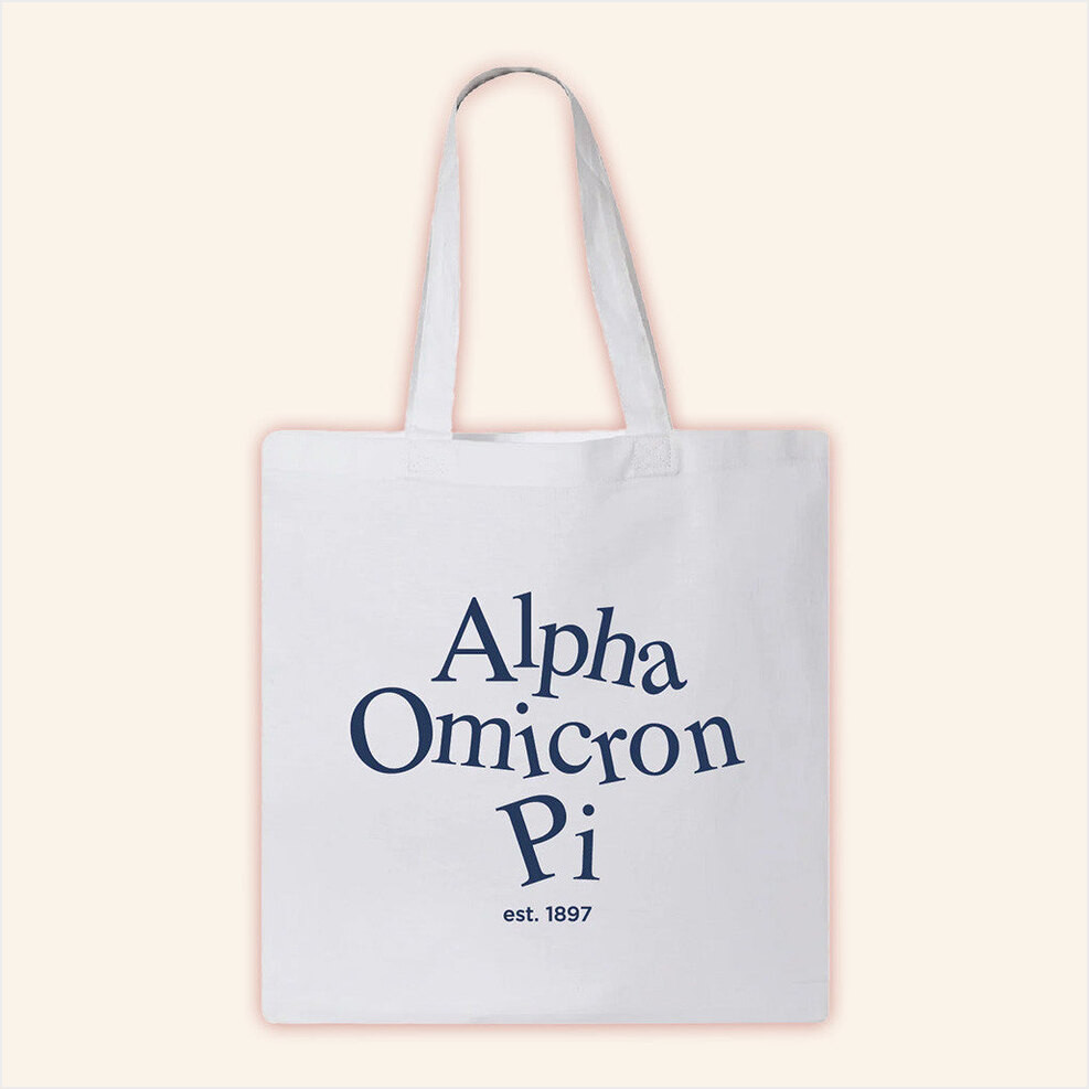 ADPI Merch Alpha Omicron Pi Tote Bag Best Birthday Gifts For Daughter Gifts For Fans Christmas Presents-1