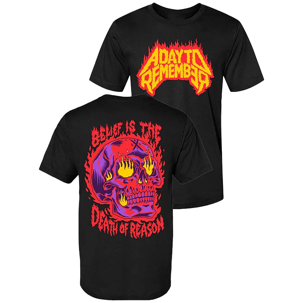 ADTR Merch Flame Skull Black T-Shirt Meaningful Father's Day Gifts-1