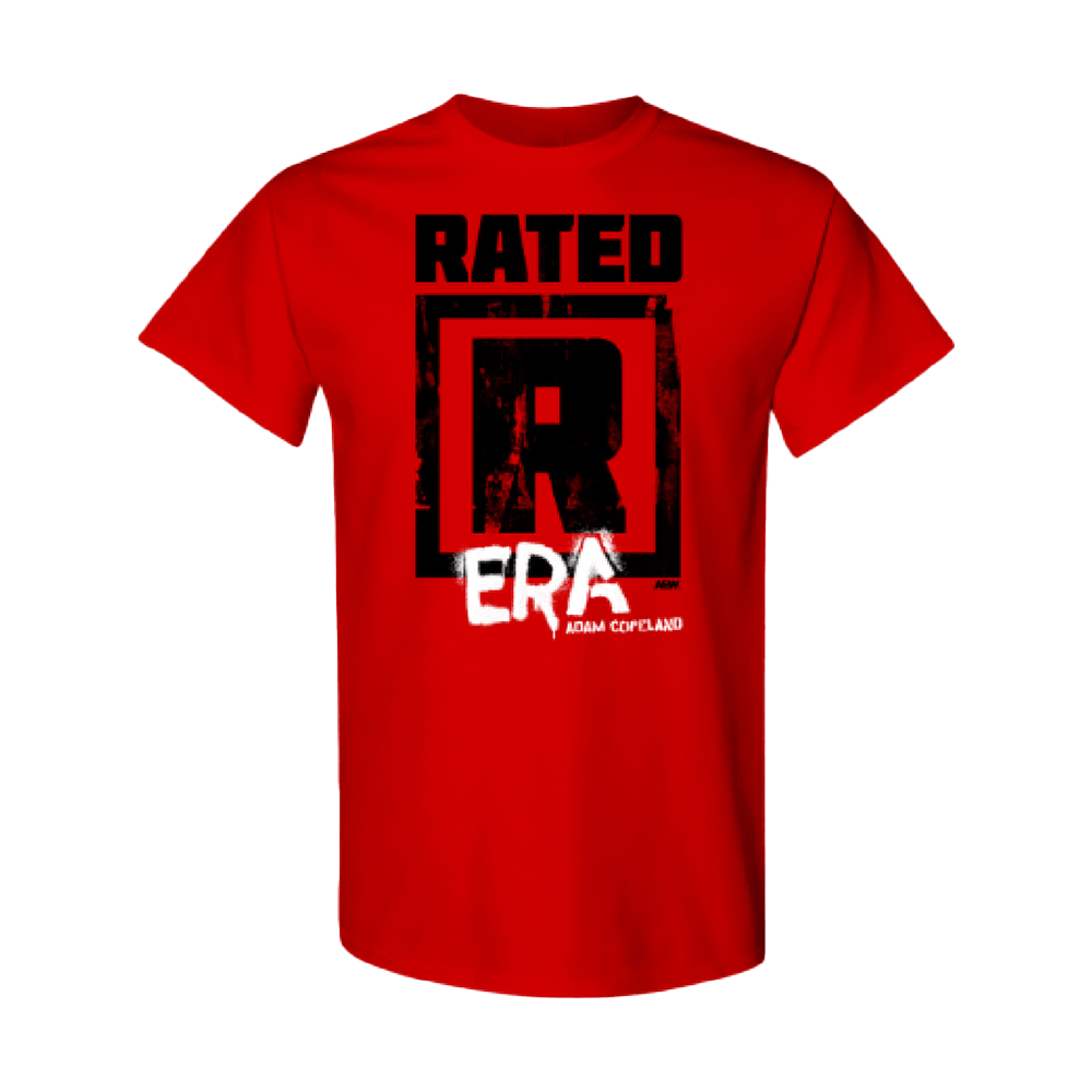 AEW Merch Top Rope Tuesday Adam Copeland Rated R Era Red Shirt Best Gifts For Dudes-1