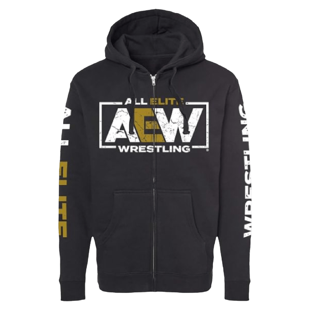 AEW Original Logo Zip Hoodie Aew Merch Gifts For Husband-1
