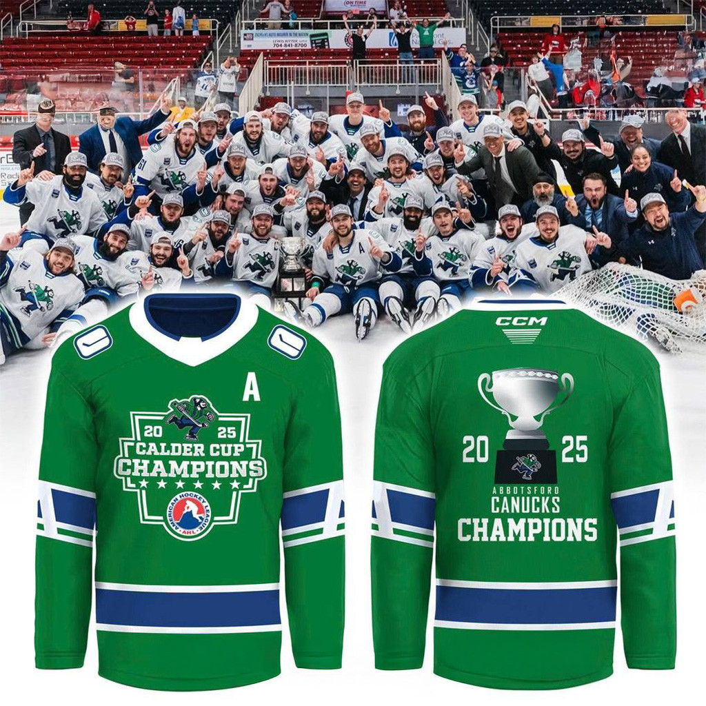 Abbotsford Canucks 2025 Calder Cup Champions Special Hockey Jersey Canucks Merch Dad Gifts-1