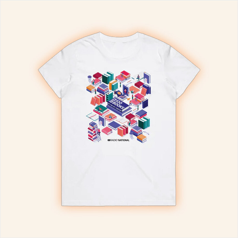 Abc Merch Top 100 Books Maze White T-Shirt Gift Ideas For Her Birthday Gifts For Friends-1