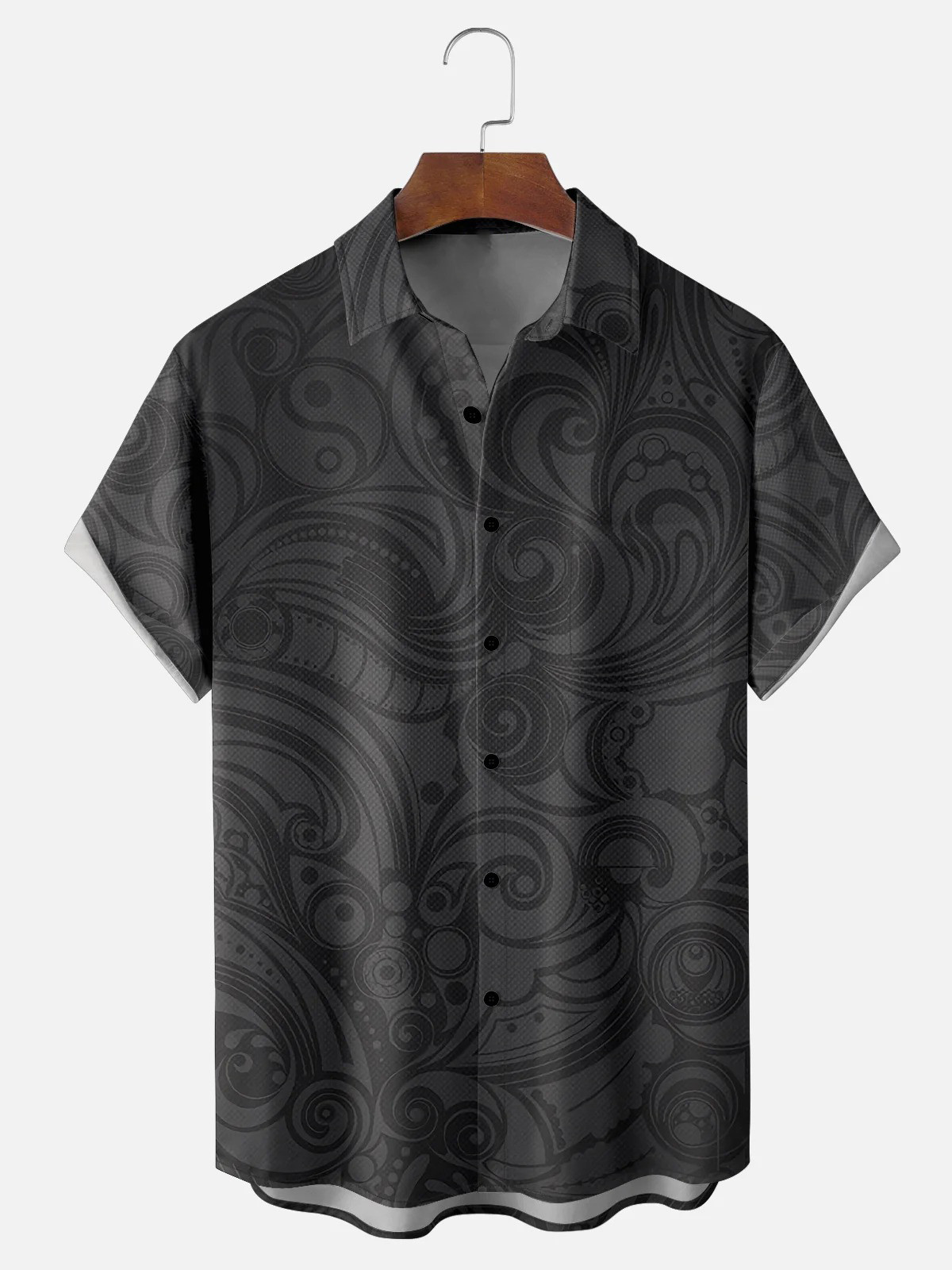 Abstract Art Print Chest Pocket Casual Shirt-1