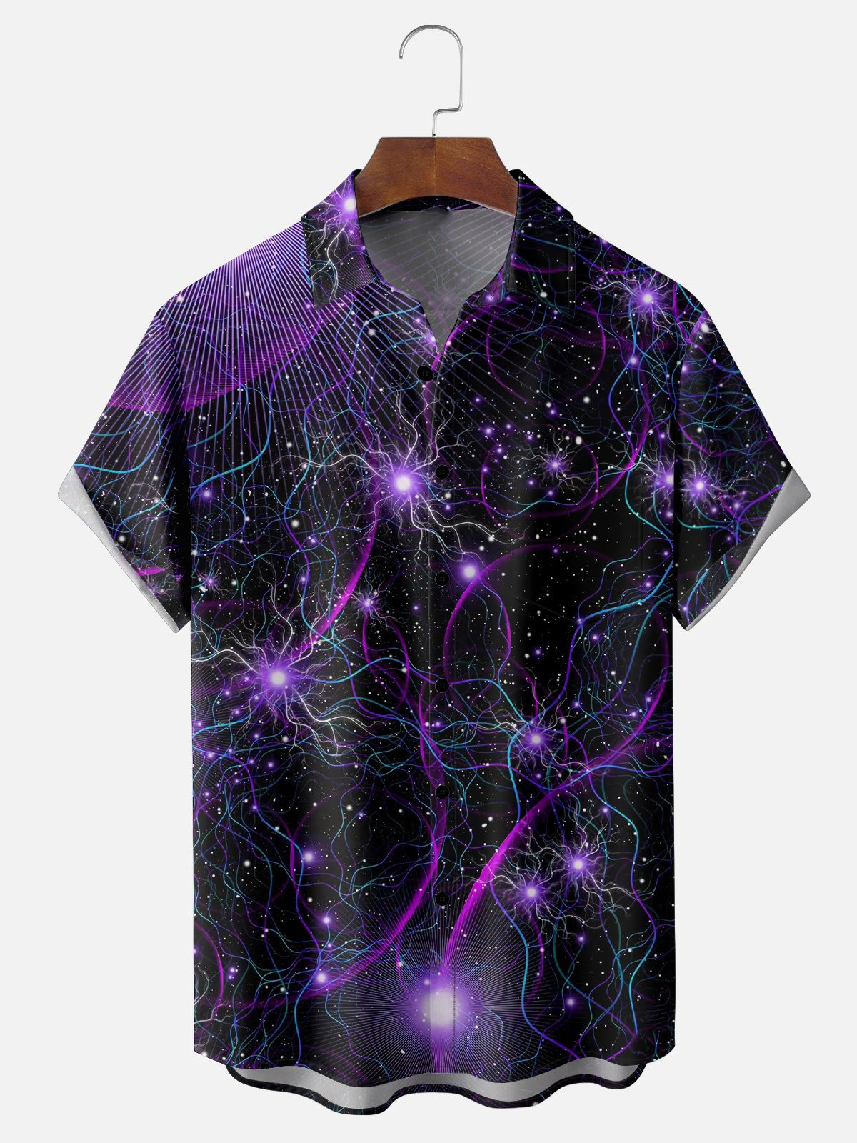 Abstract pattern Chest Pocket Casual Shirt-1