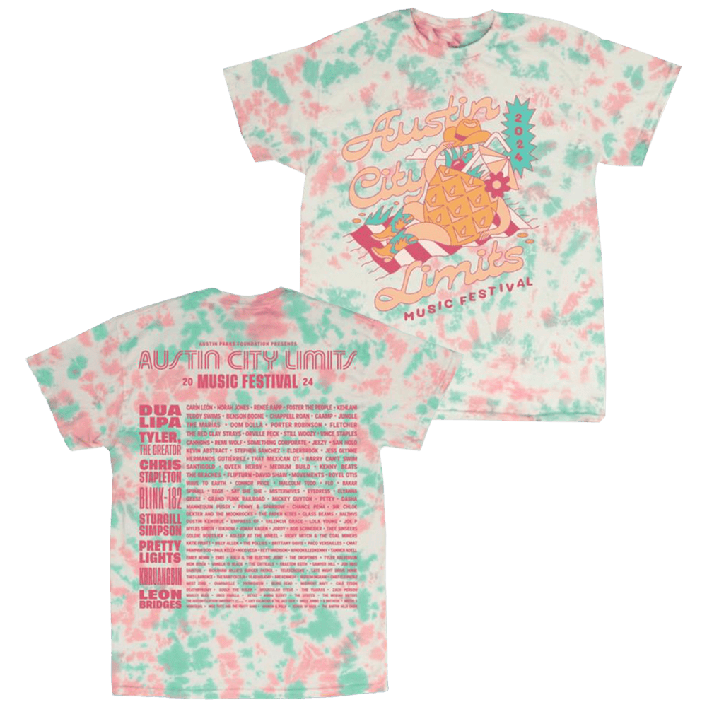 Aclfestival Merch Pineapple Tie Dye T-Shirt Meaningful Father's Day Gifts-1
