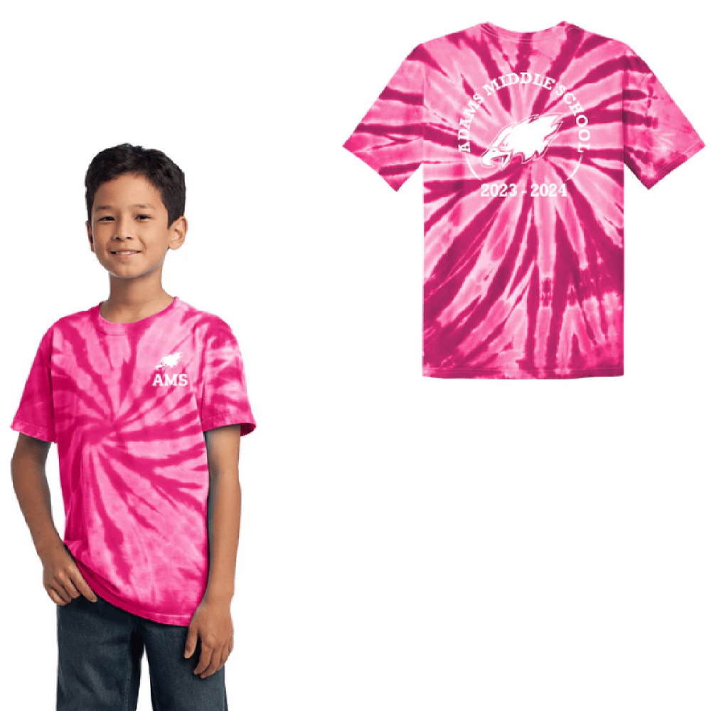 Adams Middle School Spring Spirit Wear 2024 Kids Tie Dye Shirt Spirit Hero Merch-1