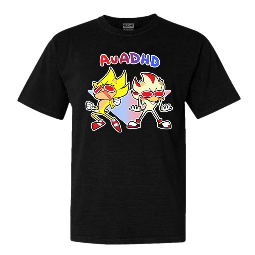 Adhd Sonic And Autism Shadow Shirt Funny Gifts For Fans-1