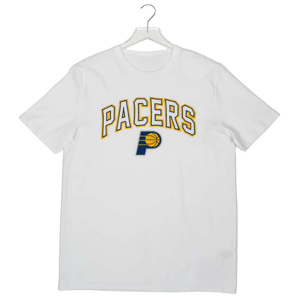 Adult Indiana Pacers Embroidered Wordmark T-shirt Gift For Basketball Lover-1