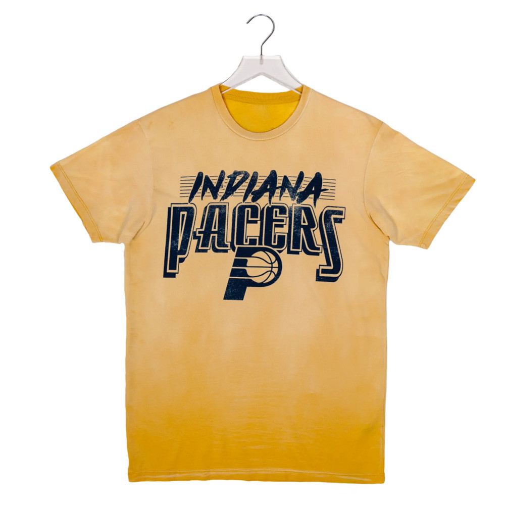 Adult Indiana Pacers Trent Sunfade T-shirt Unique Gifts For Basketball Lovers-1