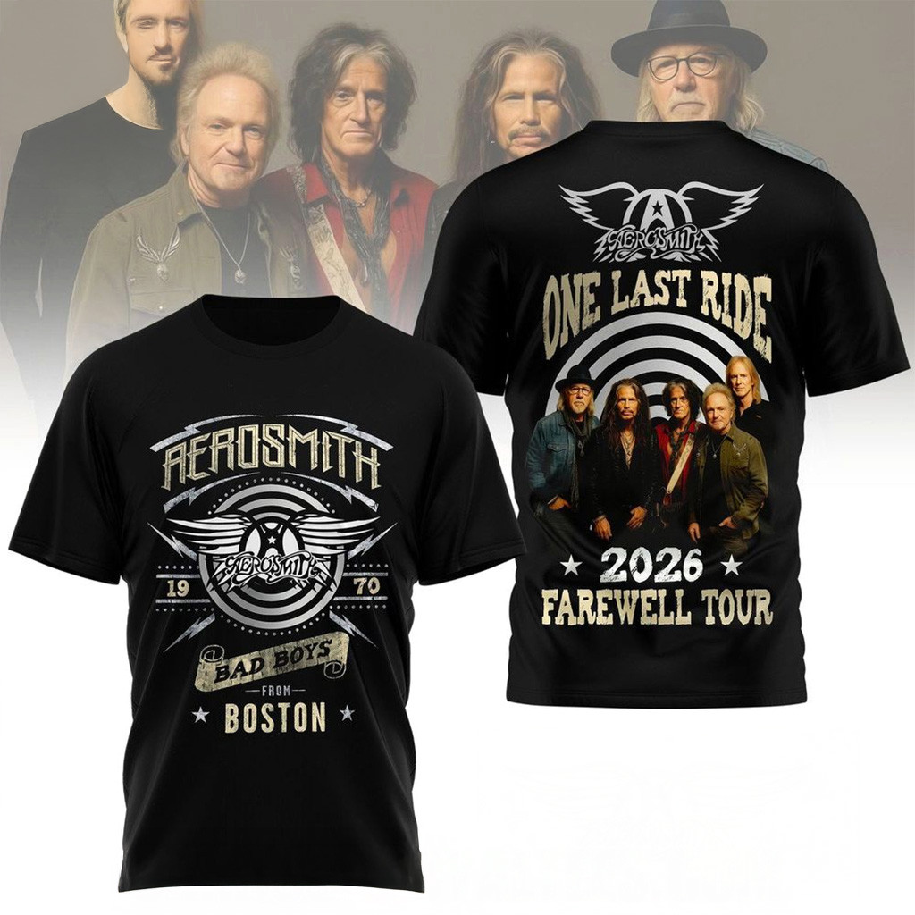 Aerosmith 2026 Farewell Tour 2026 T-Shirt Aerosmith Merch Christmas Gifts For Rock Fans-1