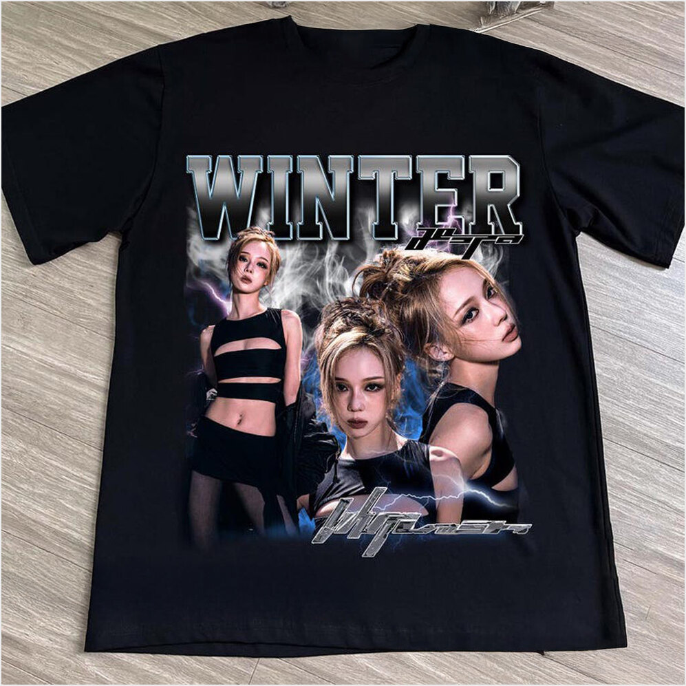 Aespa Whiplash Shirt Aespa Winter Whiplash T-Shirt AESPA Synk Parallel Line Tour Shirt-1
