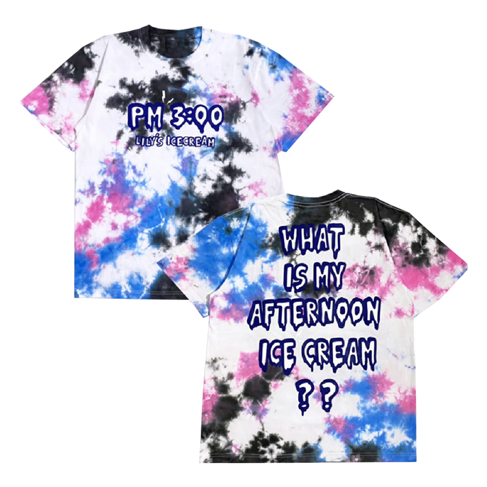 Afternoon Ice Cream Tropical Tie Dye T-Shirt Lily's Ice Cream Merch Gift For Friends-1