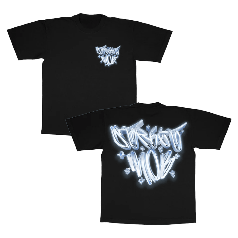Airbrush Black T-Shirt Street Mob Records Merch Gift Ideas For Friends-1