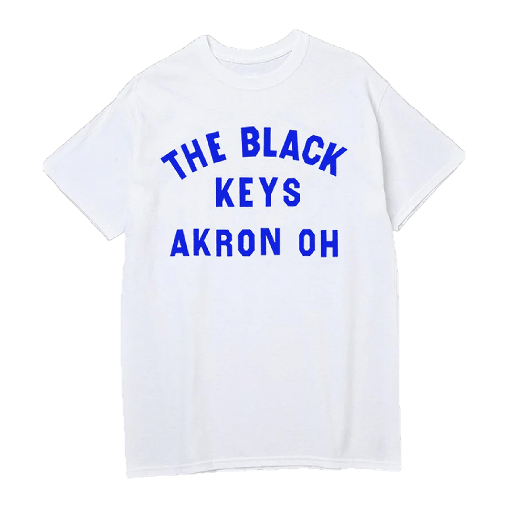 Akron Oh T-Shirt White The Black Keys Merch Gifts For Husband-1