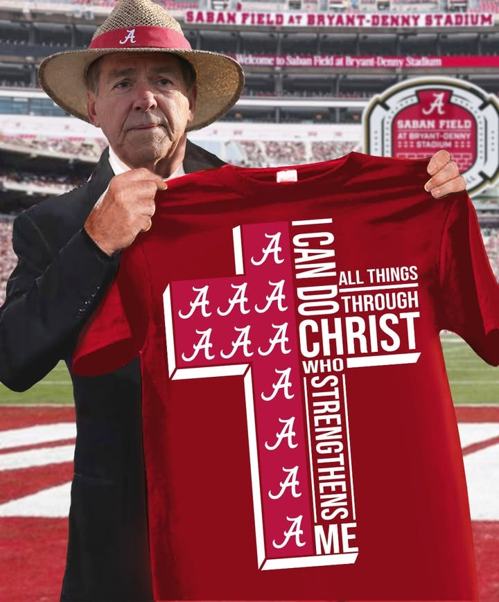 Alabama Crimson Tide I Can Do All Things Through Christ T-Shirt Alabama Crimson Tide Merch-1
