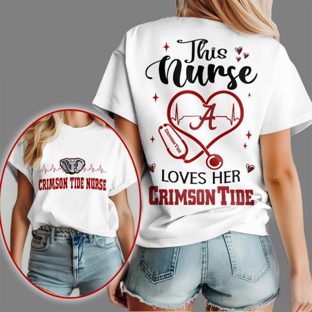 Alabama Crimson Tide Nurse Appreciation Month Shirt Gifts For Football Fan-1 Alabama Crimson Tide Nurse Appreciation Month Shirt Gifts For Football Fan-1