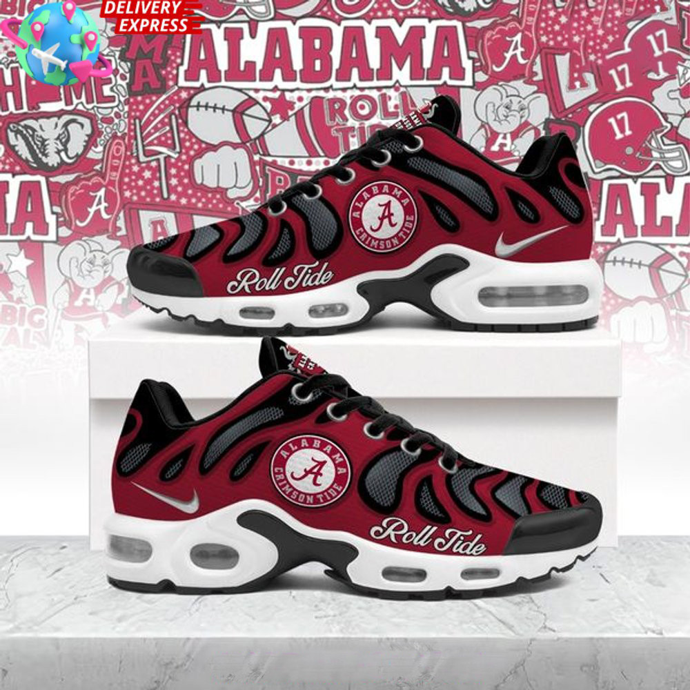 Alabama Crimson Tide Roll Tide Nike Air Max Plus Shoes Alabama Crimson Tide Merch Dad Gifts-1