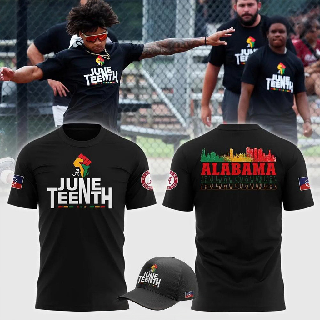 Alabama Crimson Tide X Juneteenth Heritage 2025 T-Shirt Gifts For Football Fan-1