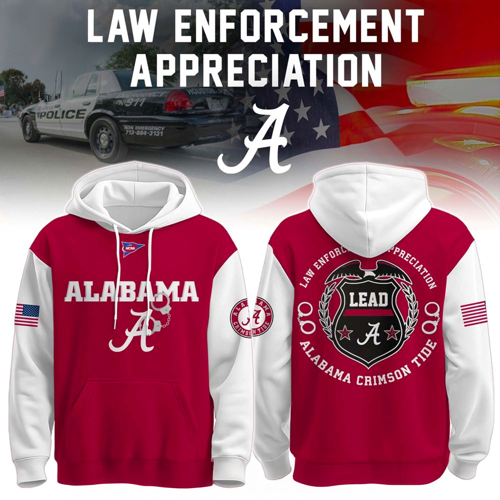 Alabama Crimson Tide x Law Enforcement Appreciation Day Hoodie Alabama Crimson Tide Merch-1