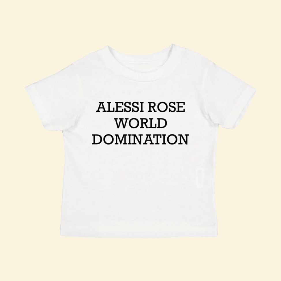 Alessi Rose Merch Alessi Rose World Domination Baby Tee Mothers Day Gift for Brother-1