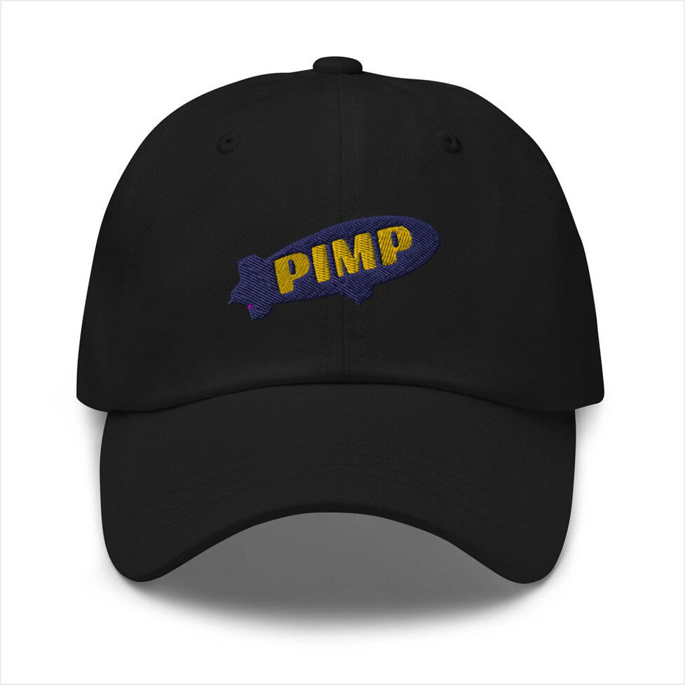 Alex Stein Merch Pimp On A Blimp Hat Embroidered Black Gifts For Dad Birthday Gifts For Besties-1