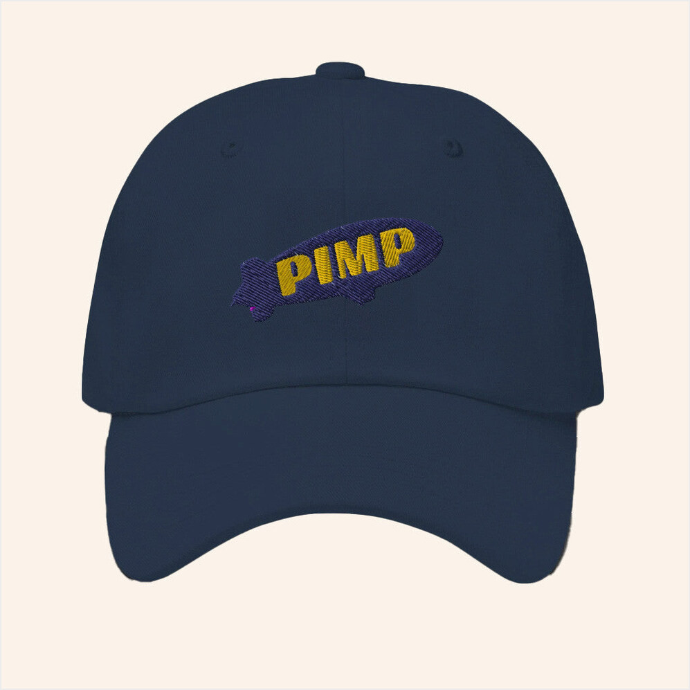 Alex Stein Merch Pimp On A Blimp Hat Embroidered Light Blue Gifts For Her Gifts For BFF-1