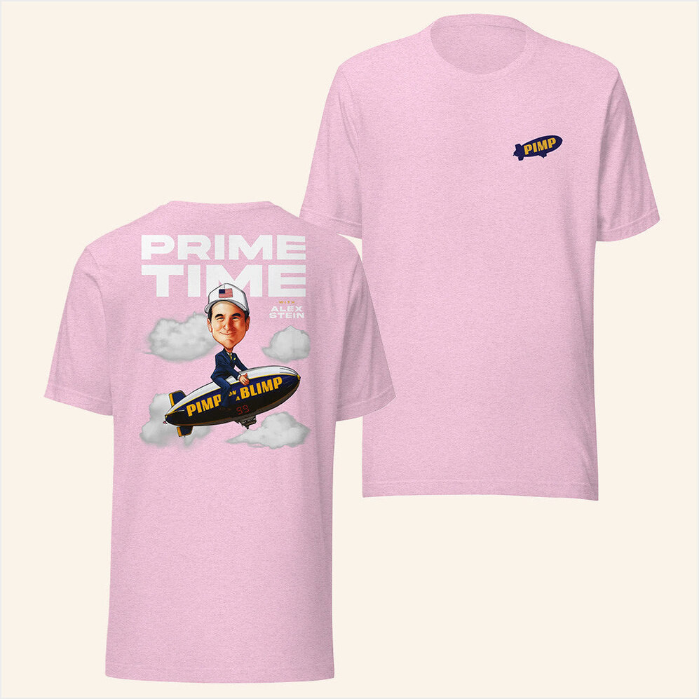 Alex Stein Merch Pimp On A Blimp Shirt Light Pink Gifts For Her Birthday Gifts For Friends-1