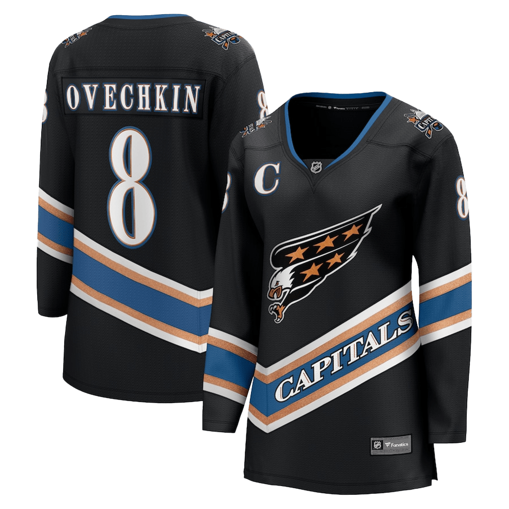 Alexander Ovechkin 895 Shirt Washington Capitals Alternate 50th Anniversary Long Sleeve Shirt-1