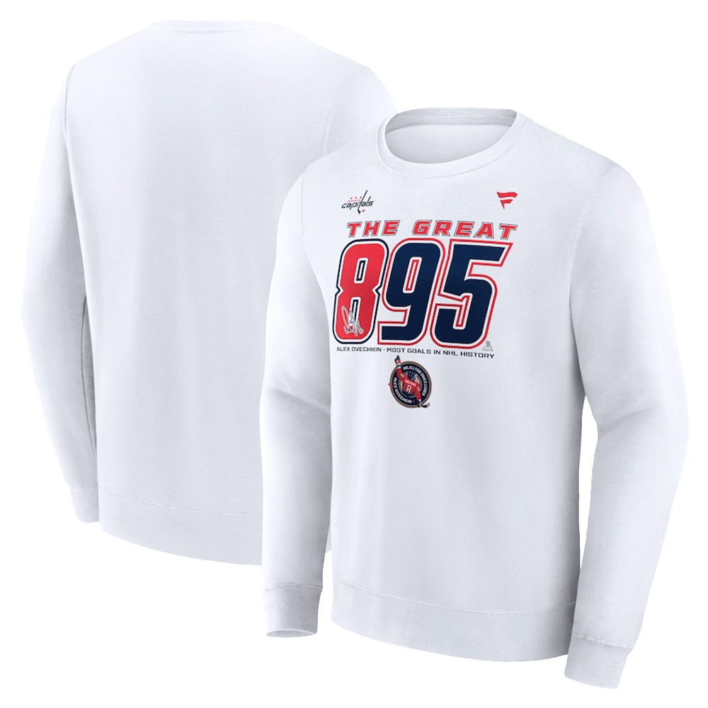 Alexander Ovechkin 895 Sweatshirt Washington Capitals Merch Father's Day Gifts For Hockey Fan-1