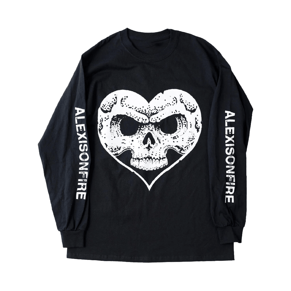 Alexisonfire Merch Hearts Skull Long Sleeve T-Shirt Gifts For Music Fans-1 Alexisonfire Merch Hearts Skull Long Sleeve T-Shirt Gifts For Music Fans-1