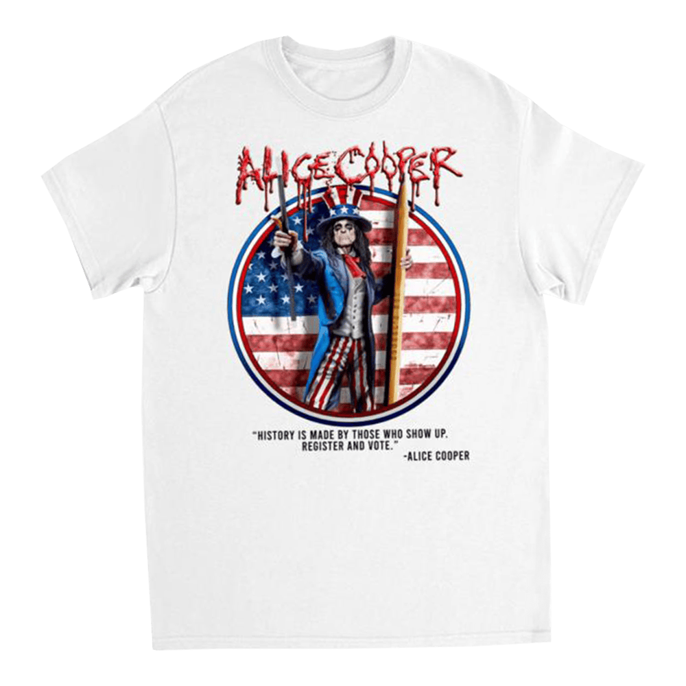 Alice Cooper Merch Register To Vote T-Shirt Father's Day Gifts Music Lover-1 Alice Cooper Merch Register To Vote T-Shirt Father's Day Gifts Music Lover-1