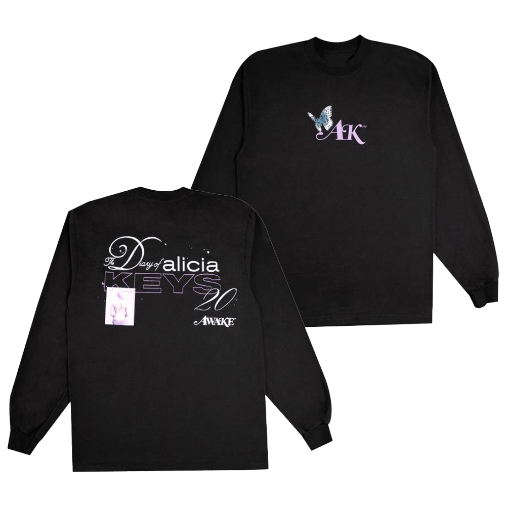 Alicia Keys Merch Awake Ny X Diary 20 Long Sleeve Shirt Gifts For Music Lovers-1