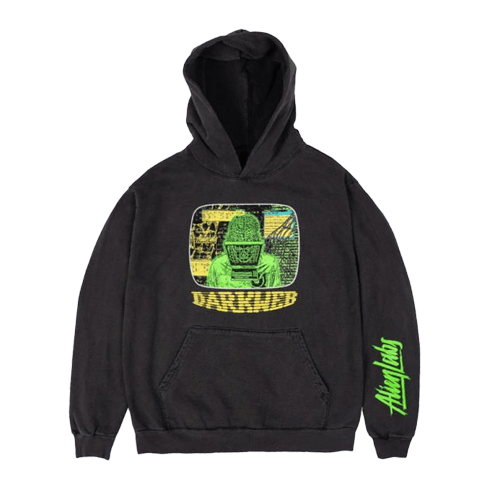 Alien Labs Apparel Merch Dark Web Hoodie Faded Black Gifts For Dudes-1