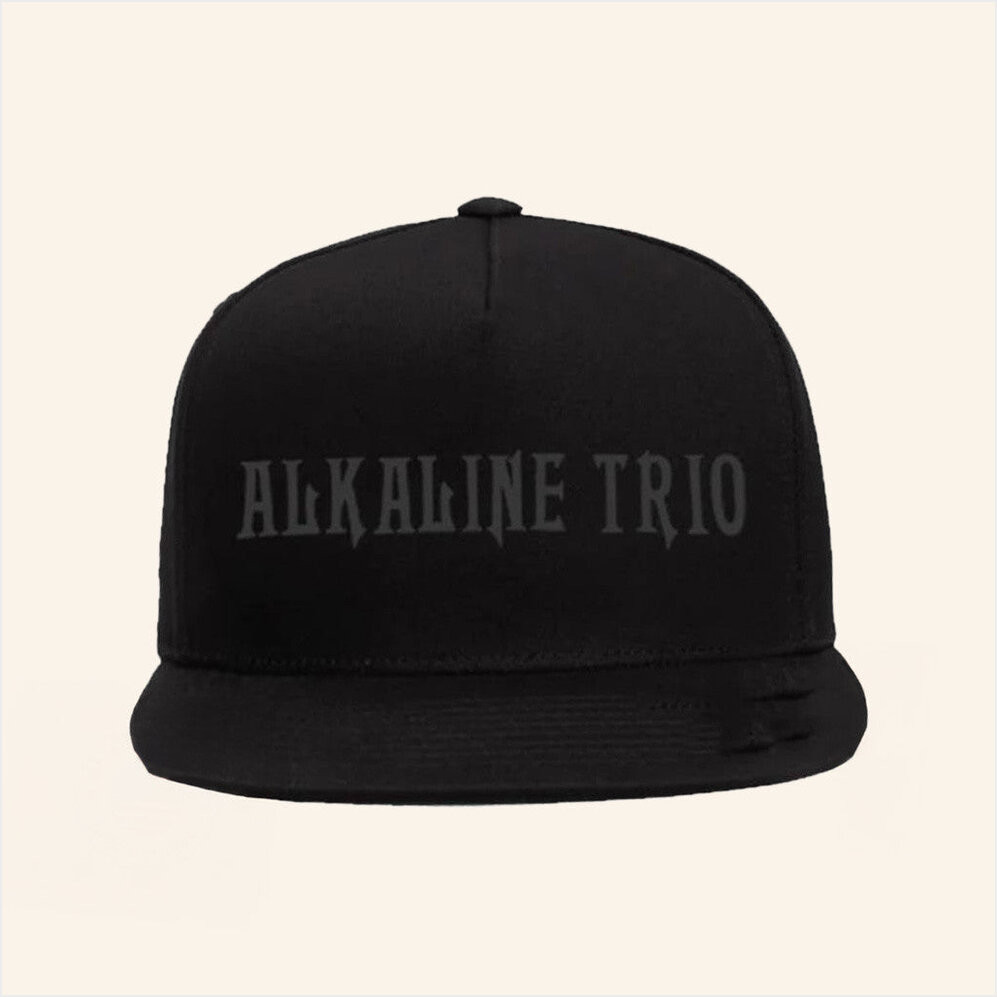 Alkaline Trio Merch Logo Embroidered Black Snapback Hat Best Gifts For Him Gifts For Friends-1