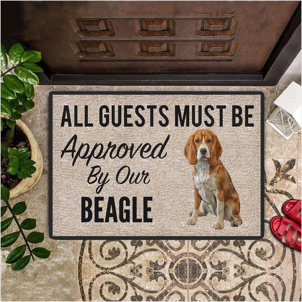 All Guests Must Be Approved By Our Beagle Doormat Funny Dog Welcome Mats Gifts For Beagle Lovers-1