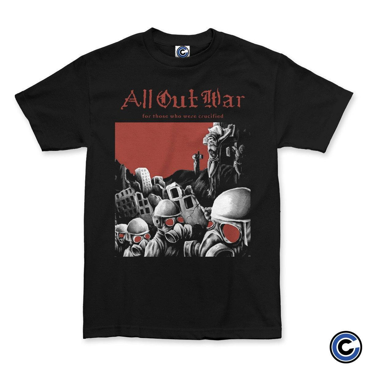All Out War Merch Crucified Shirt All Out War Shirt-1