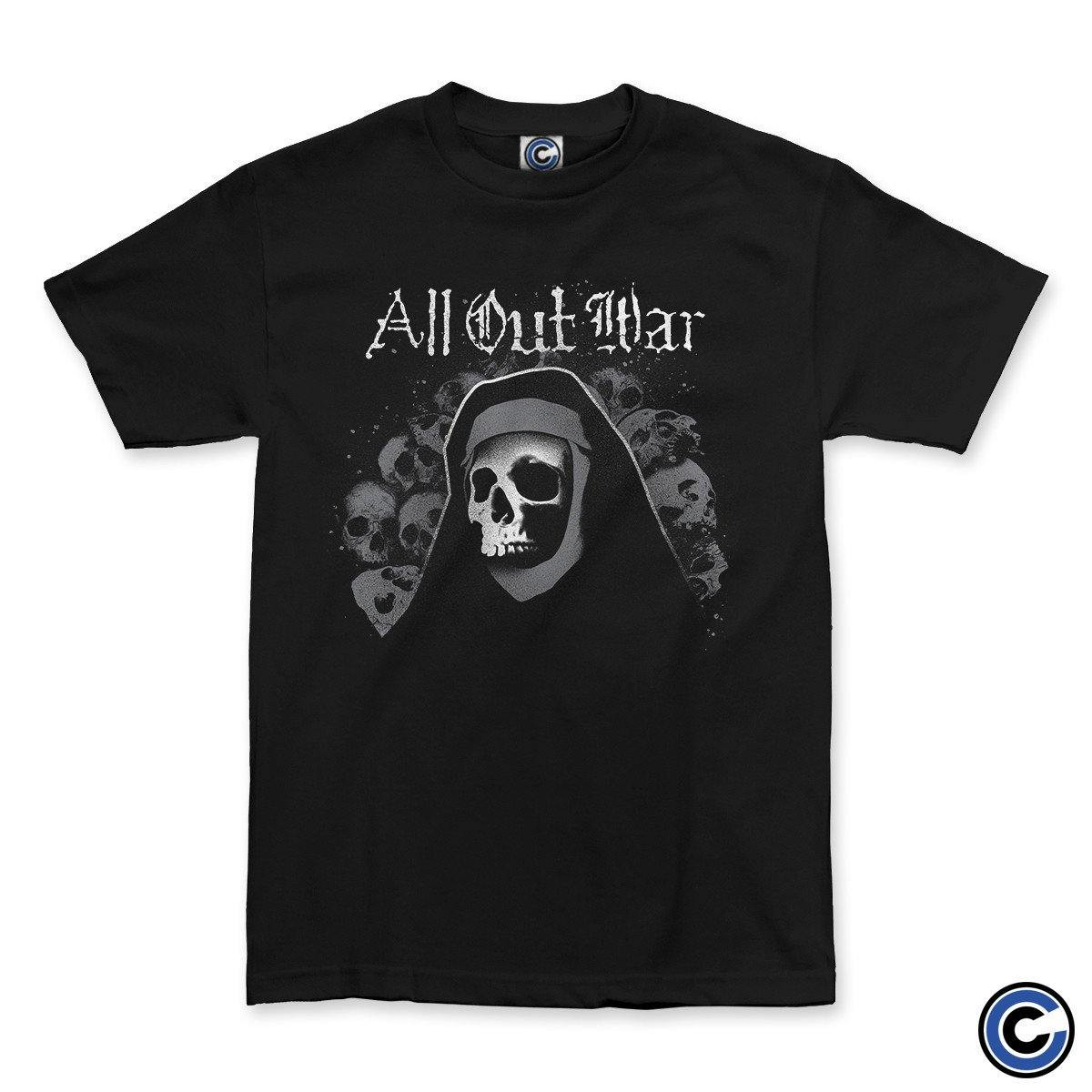 All Out War Merch Nun Skull Shirt All Out War Shirt-1